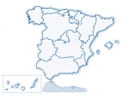 Mapa de españa donde trabajamos el diseño web barato